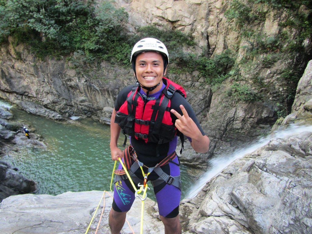 Luqman rappling in Mexico on exchange.