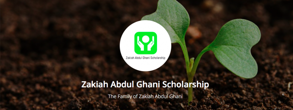 Apply for the Zakiah Abdul Ghani Scholarship 2017 oday!